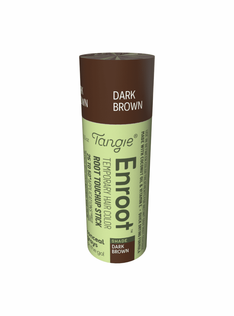 Tangie Enroot Dark Brown Root Concealer Stick – Natural-Looking Gray Coverage