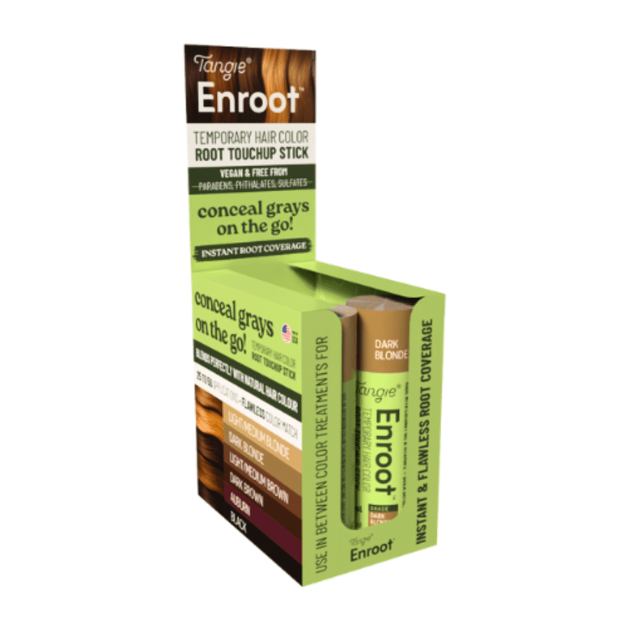 Enroot Temporary Root Touchup Stick 6-unit inner pack display tray, designed for retail shelf placement and easy product access.