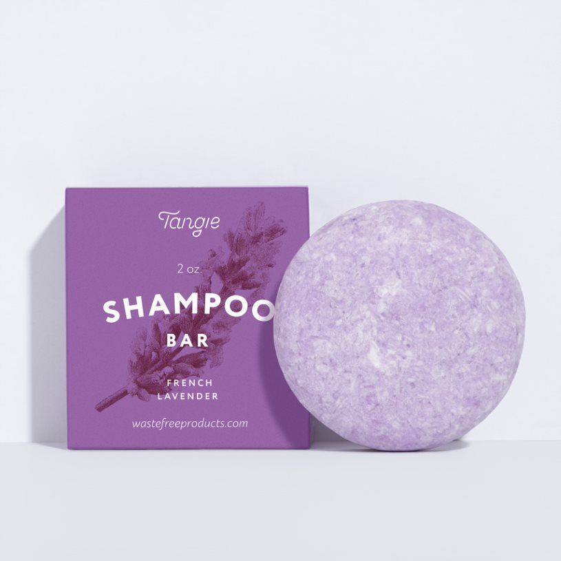 Tangie French Lavender Shampoo Bar – hydrating and soothing plastic-free haircare