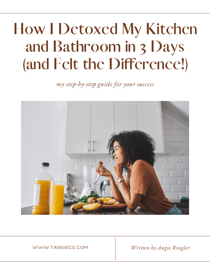 step by step details for How I detoxed my kitchen & bathroom in 3 days (and felt the difference!) by Angie Ringler, founder of Tangie LLC.
