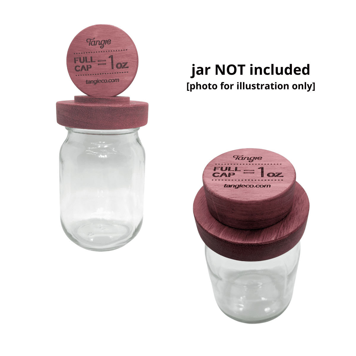 wood laundry dispenser lid with jar