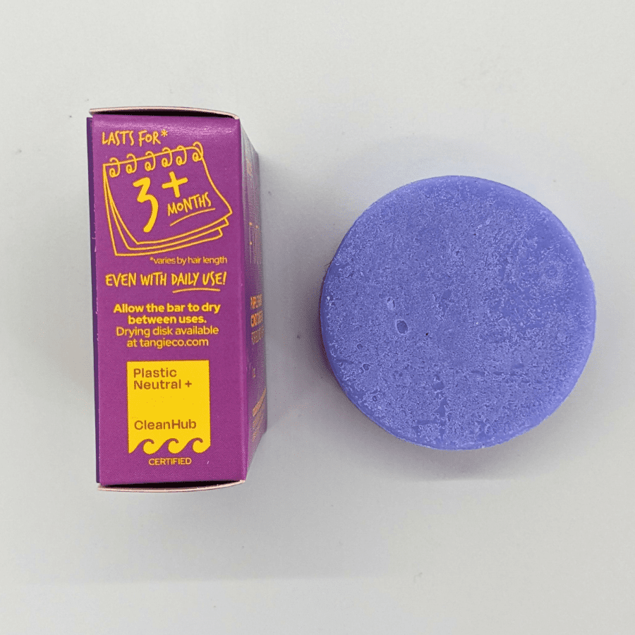 Tangie Fixtone Purple Conditioner Bar — plastic-free toning conditioner for blonde, gray & silver hair