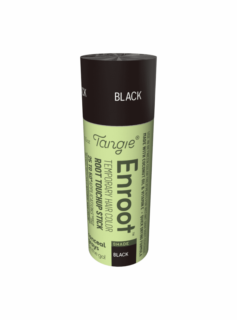 Tangie Enroot Black Root Touch-Up Stick – Full Gray Coverage for Dark Hair