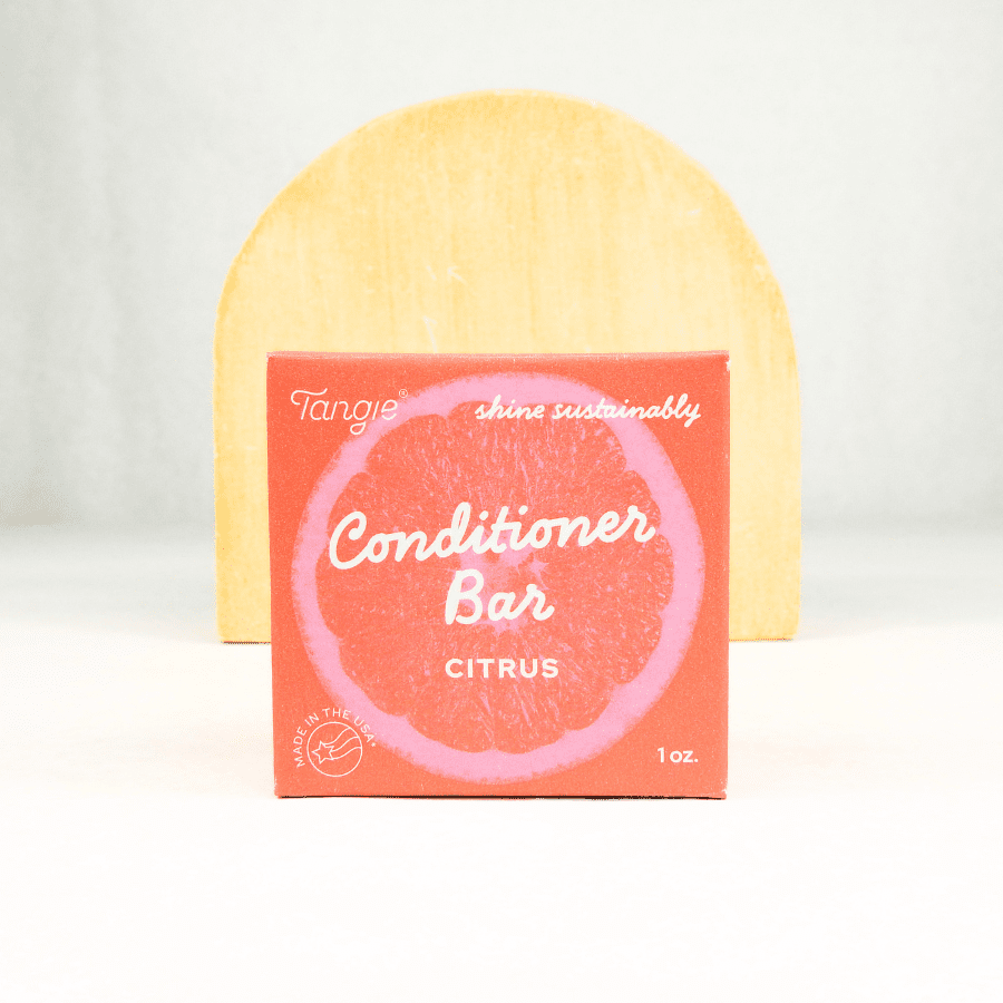 Citrus Conditioner Bar by Tangie with paper box packaging - plastic free, zero waste, vegan hair care